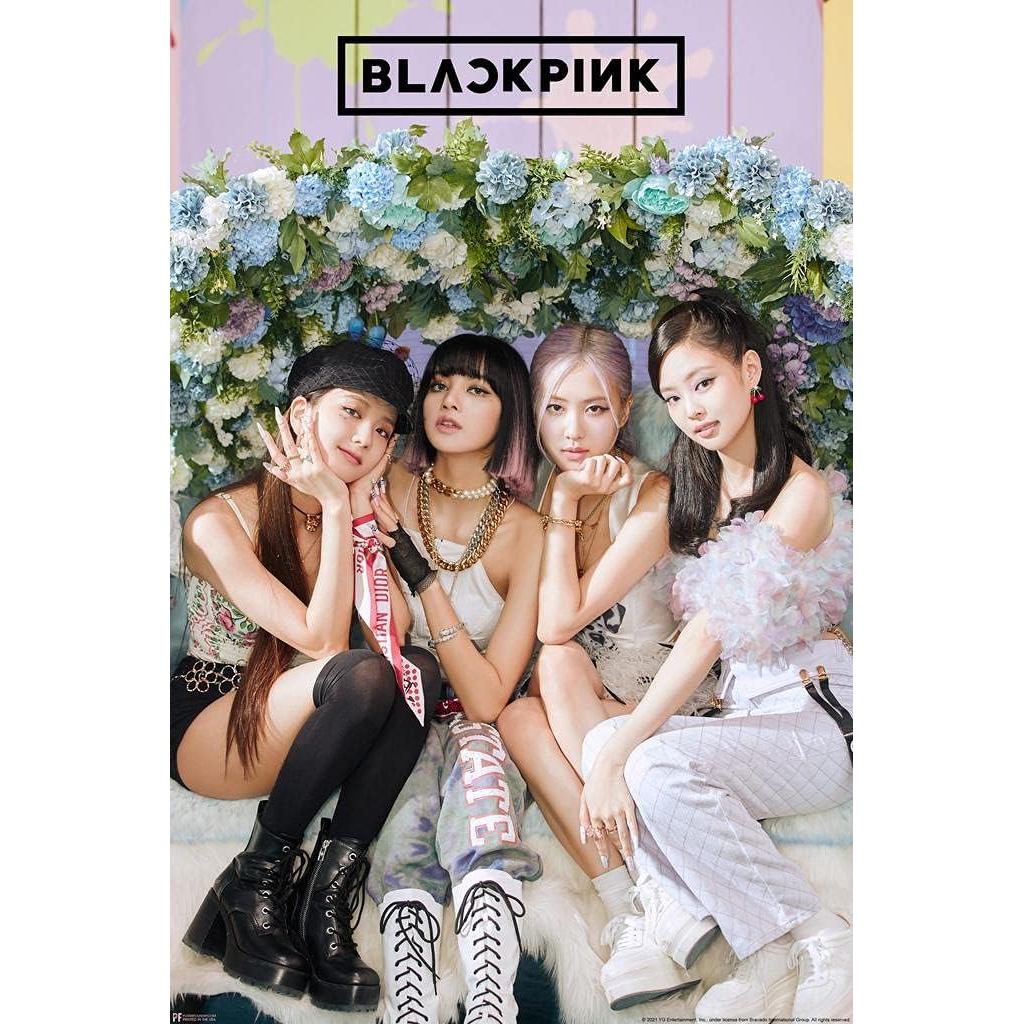 Blackpink Poster Mercise Flowers Floral Group Photo Rose Lisa Jisoo Jennie Kpop Merch Album Kpop Tra