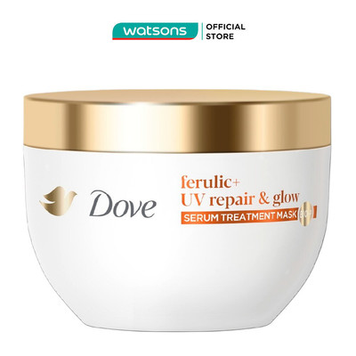 Kem Ủ Tóc Dove Ferulic+ UV Repair & Glow Damage Therapy Serum Treatment Mask 300ml