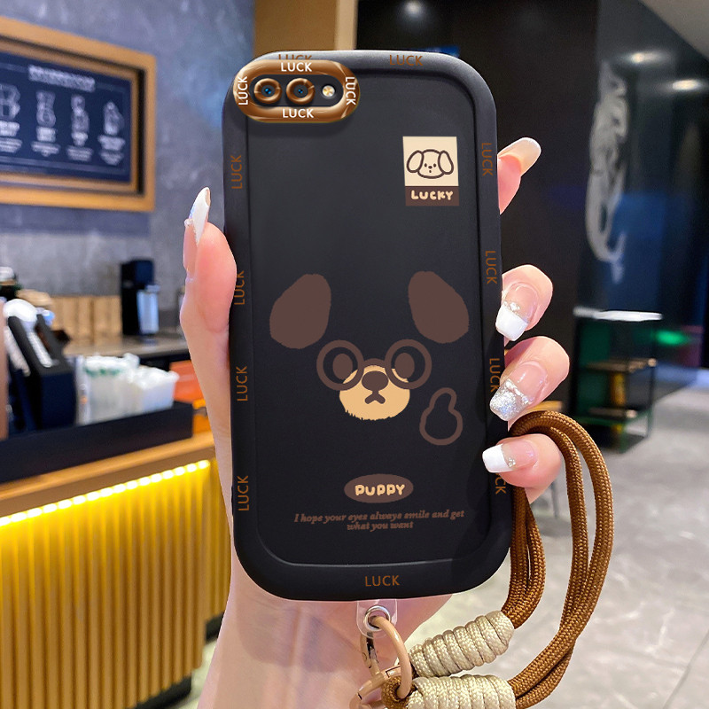 Ốp Lưng Realme C2 C2s OPPO A1K Case Gấu Nhỏ Với Lanyard