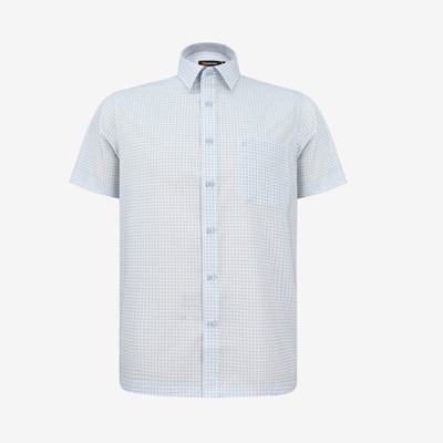 Áo sơ mi nam KHATOCO ngắn tay form Tailor Fit lai ngang mã A1MN498T2-CNCR814-2709-N