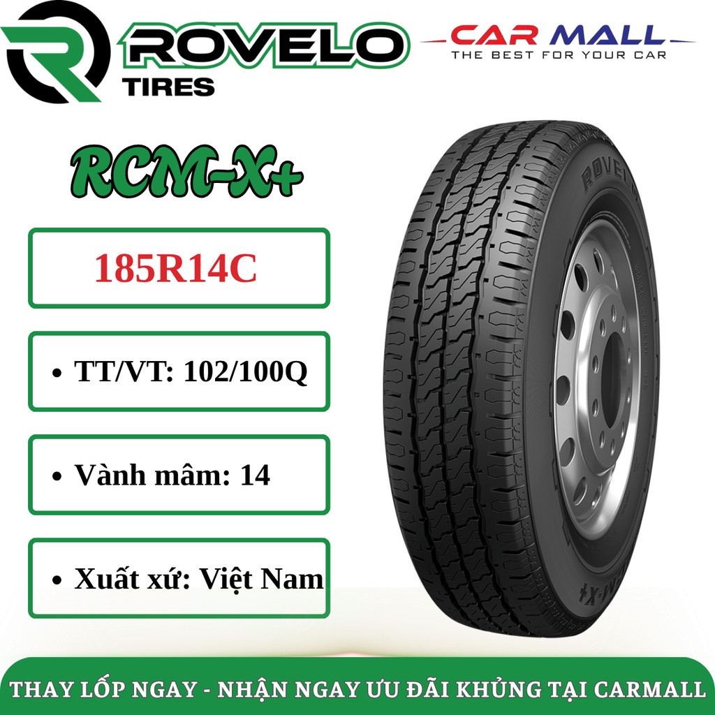 Lốp xe Van và xe thương mại ROVELO 185R14C RCM-X+