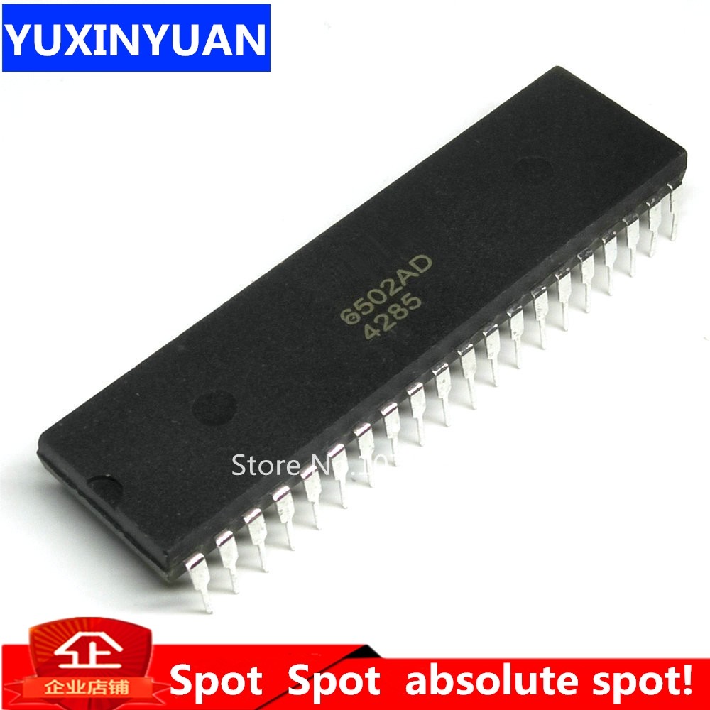 YUXINYUAN 1 chiếc Mos 6502 MOS6502 6502AD R65C02AP MOS-6502 DIP-40 Có thể mua trực tiếp