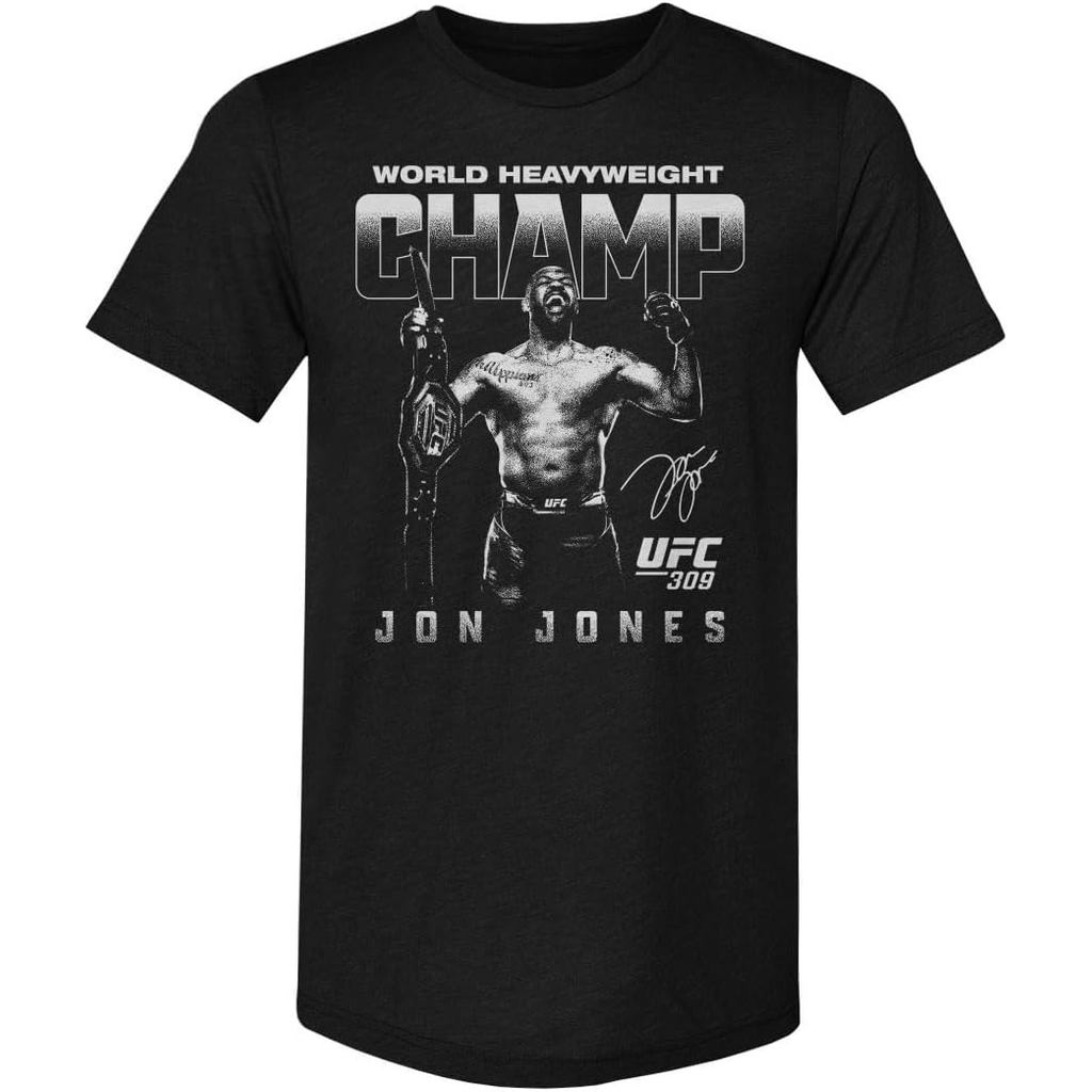 Áo thun nam cotton 500 CẤP Jon Jones UFC Áo thun nam cao cấp - Jon Jones UFC 309 Champ