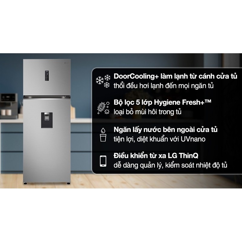 Tủ lạnh LG Inverter 459 lít LTD46SVMA 2024 - INDONESIA
