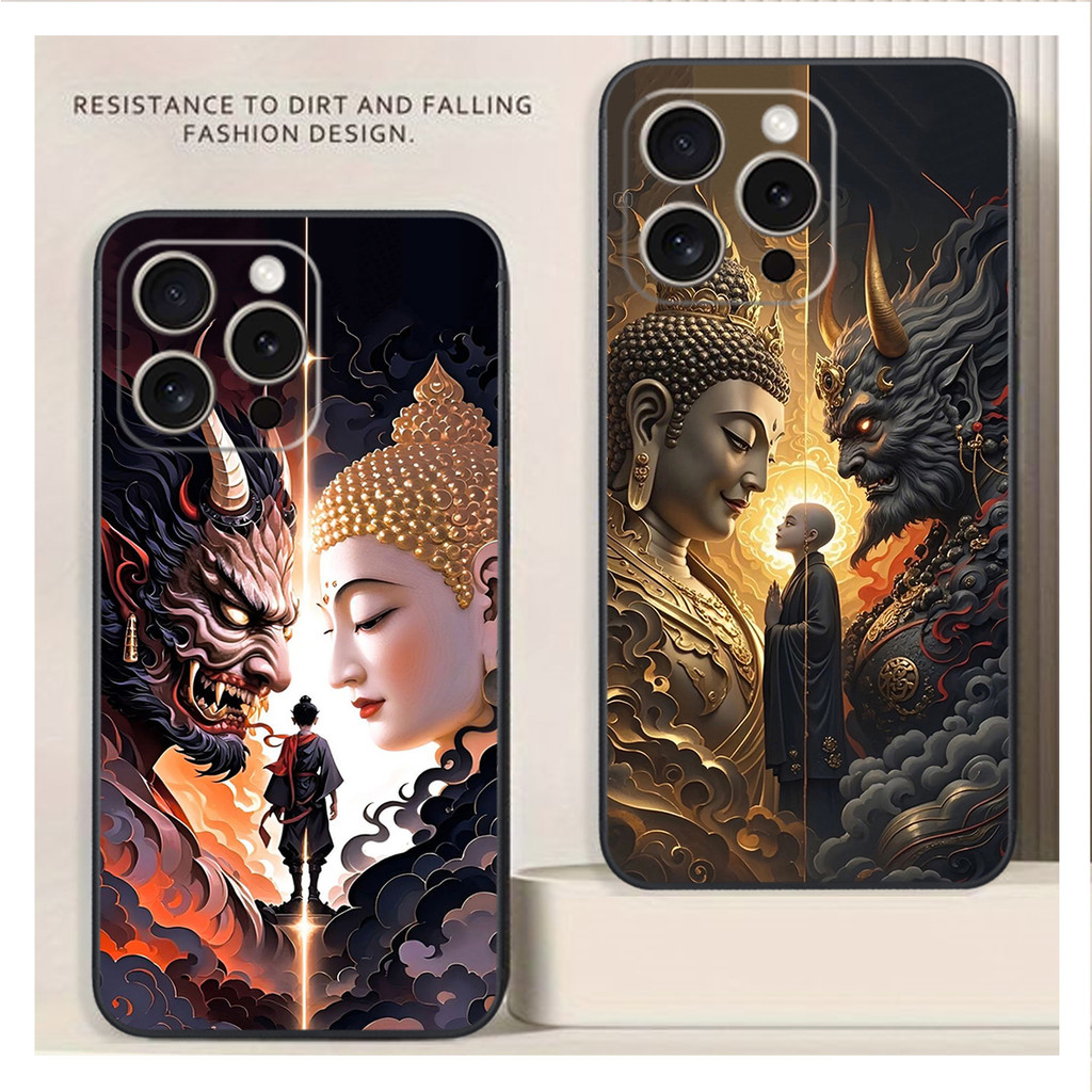 Ốp lưng Iphone 16 / Iphone 16 Pro / Iphone 16 Pro/ Iphone 16 Pro Max hình tâm thiện,ác ngầu đẹp bảo 