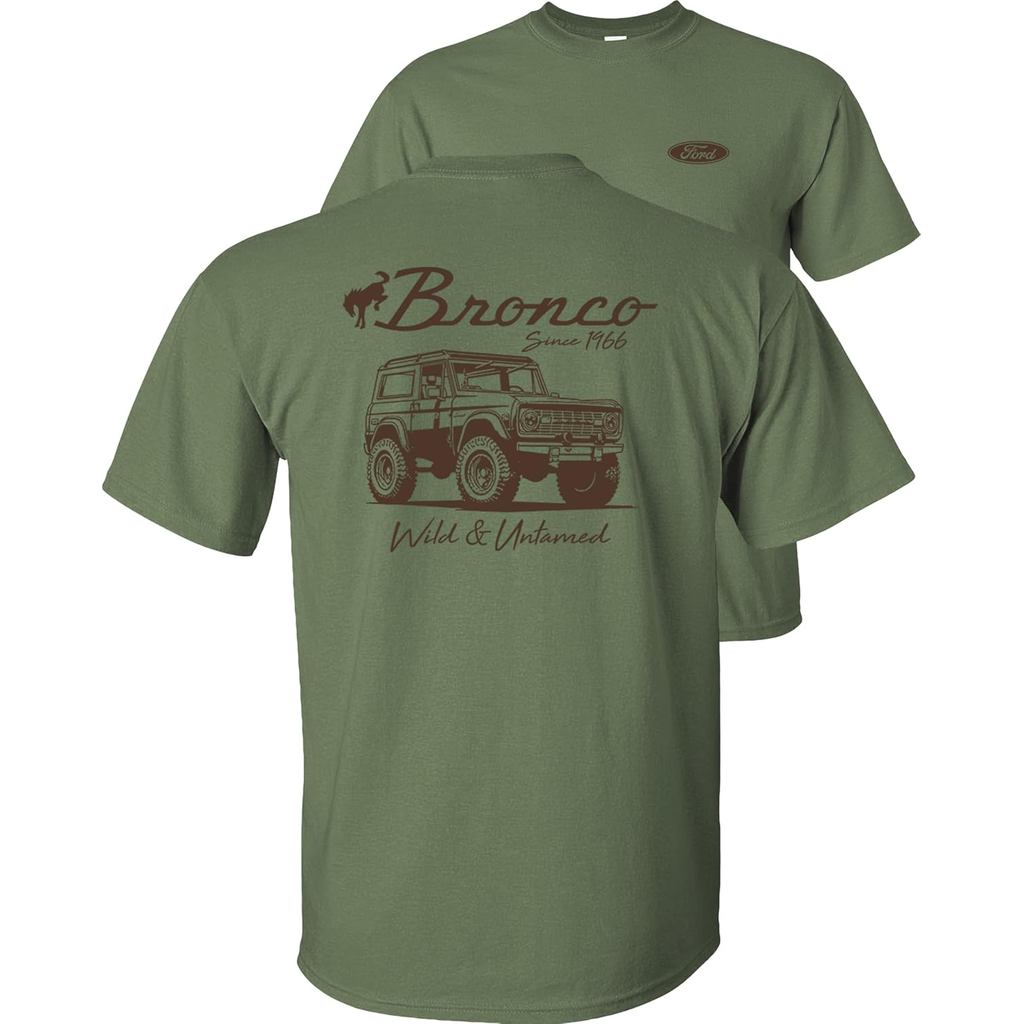 Áo thun nam cotton FAIR GAME Bronco Từ năm 1966 Wild & Untamed Ford Áo thun cổ điển Bronco