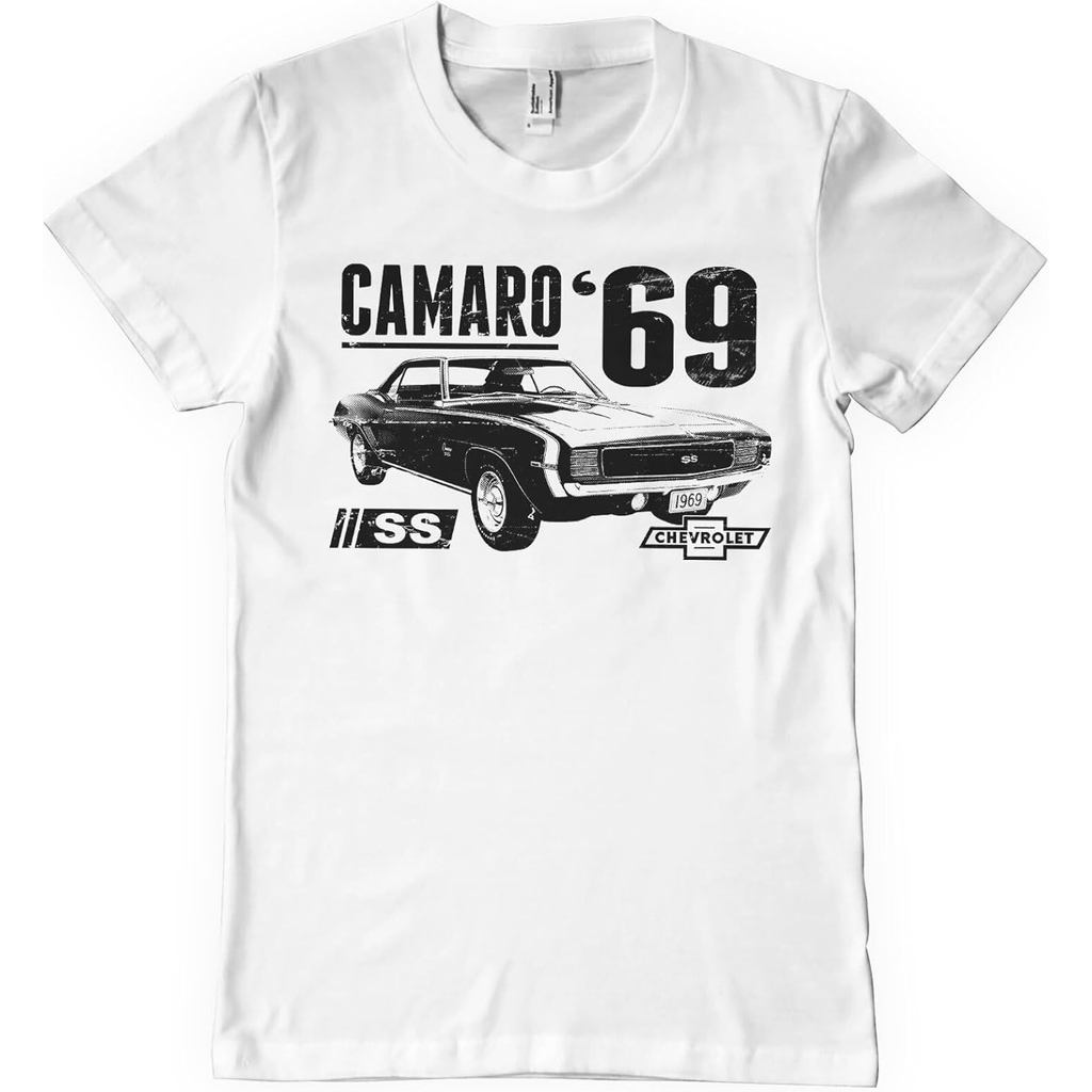 Áo thun cotton nam Chevrolet được cấp phép chính thức Camaro SS 1969 Áo thun nam 4XL, 5XL, 6XL