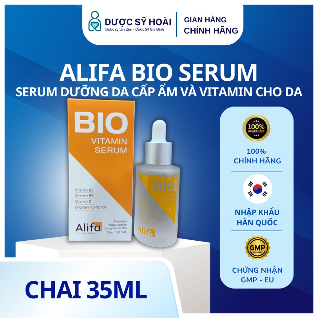 Serum phục hồi và dưỡng trắng sáng da ALIFA SERUM BIO - Lọ 35ml