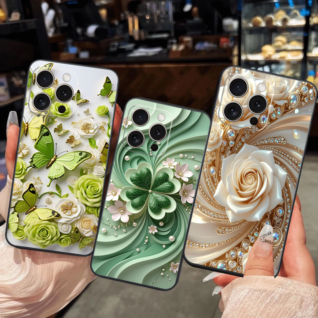 Ốp lưng Iphone 16 / Iphone 16 Pro / Iphone 16 Pro/ Iphone 16 Pro Max mẫu trái tim,hoa bướm sang trọn