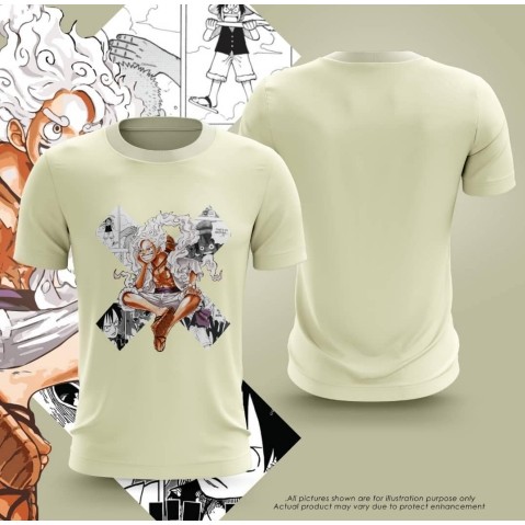 ONE PIECE Luffy Gear 5 Áo thun hoạt hình Anime Jersey