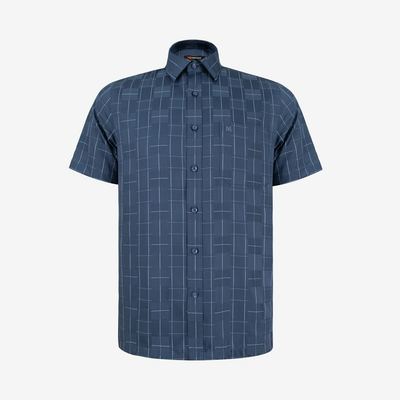 Áo sơ mi nam KHATOCO ngắn tay form Tailor Fit lai ngang mã A1MN538T2-CNCR761-2704-N