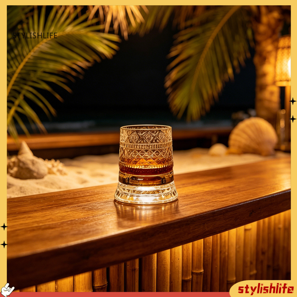 Glass Whisky Xoay 360 Độ Quay Không Chì Tumbler Cho Bourbon 260ml Swirl Whisky Glass Độc Đáo Cho Nam