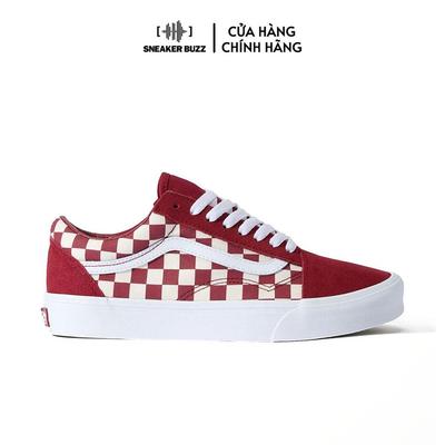 Giày Vans Old Skool Checkerboard Red/White Unisex VN000DB3Y52