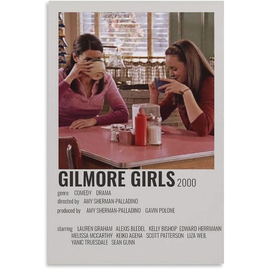 Gilmore Girls 90s Tv Show Vintage Poster Hd Canvas In Tường Nghệ Thuật Phòng Thẩm Mỹ Trang Trí 12x18