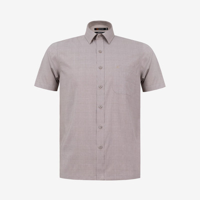 Áo sơ mi nam KHATOCO ngắn tay form Tailor Fit lai ngang mã A1MN498T2-CNCR713-2701-N