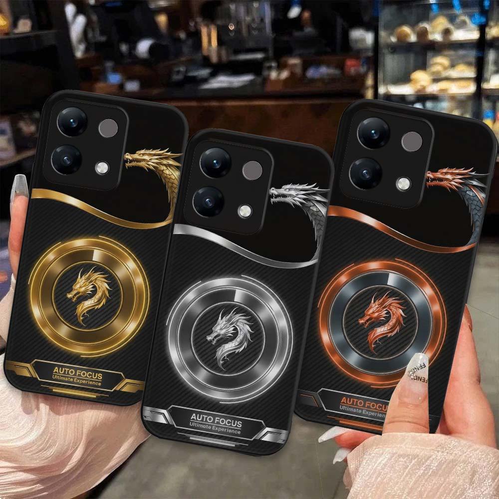 Ốp lưng Xiaomi Poco M6 / M6 Pro in hình logo rồng neon công nghệ TPU dẻo