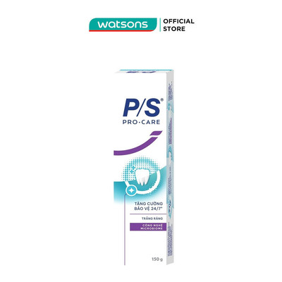 Kem Đánh Răng P/S Pro Care Tăng Cường Bảo Vệ 24/7 Trắng Răng 150g