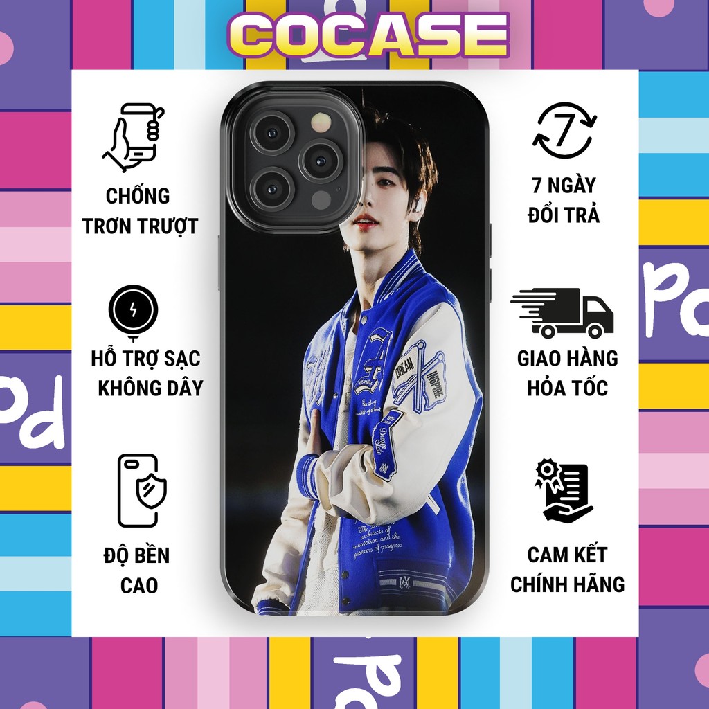 Ốp lưng iphone COCASE SUNGHOON ENHYPEN áo khoác xanh năng động sắc nét nhựa TPU bảo vệ