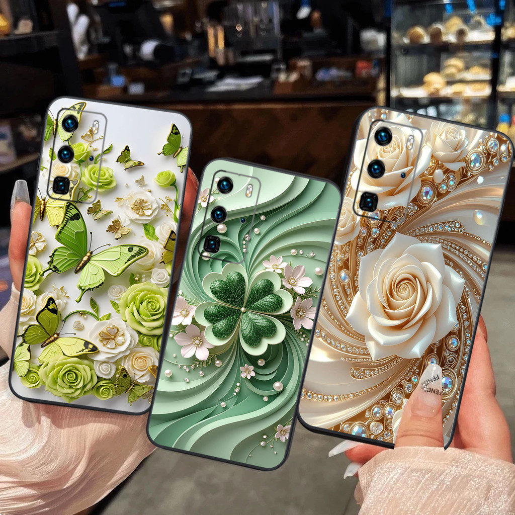 Ốp lưng Huawei P40 / P40 Pro / P40 lite mẫu trái tim,hoa bướm sang trọng đẹp