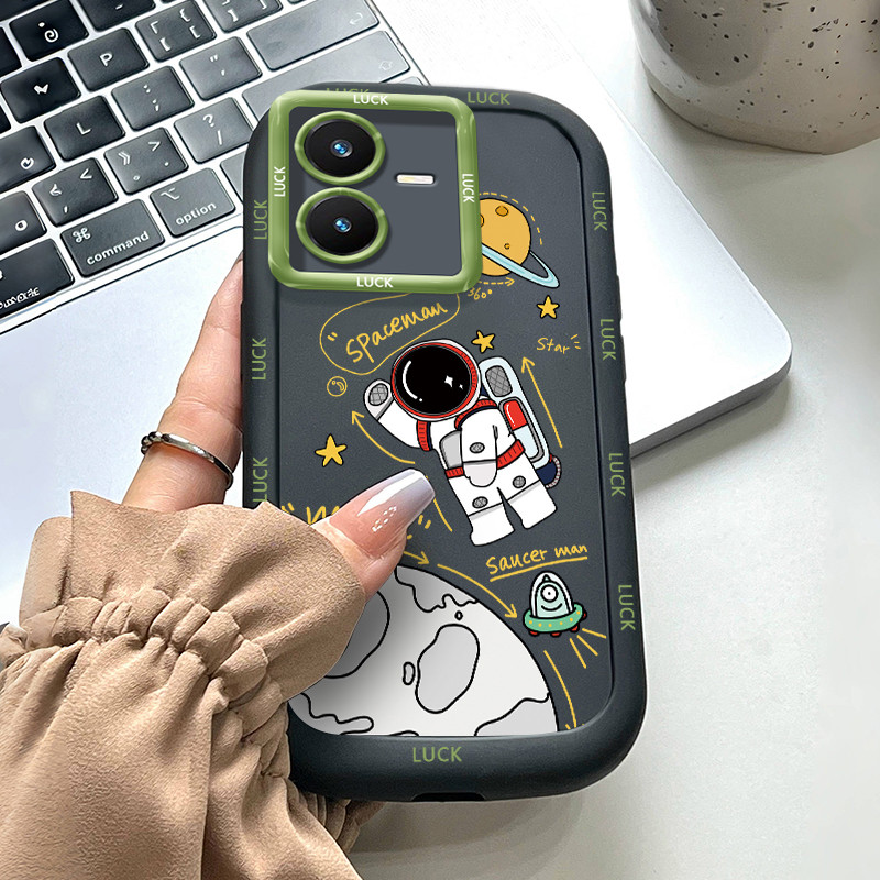 Ốp Lưng Cho VIVO Y22 Y22s Space Man Điện Thoại Silicon Chống Sốc