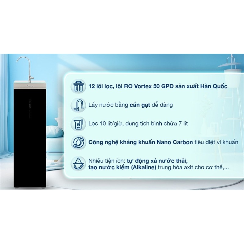Máy lọc nước RO Kangaroo KG12NA 12 lõi 2024 - VIỆT NAM