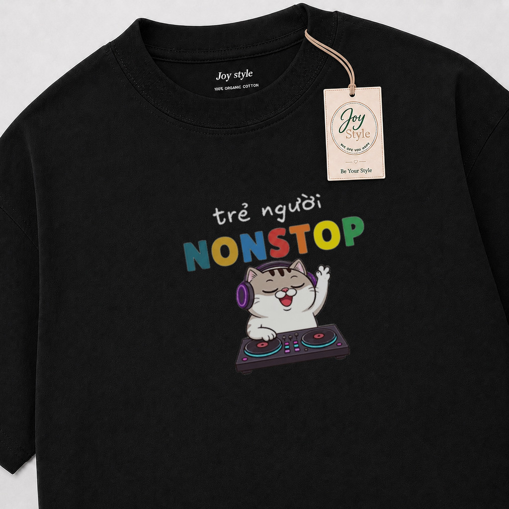 Áo thun Trẻ người nonstop - Cổ tròn Basic tay ngắn Premium cotton 100%