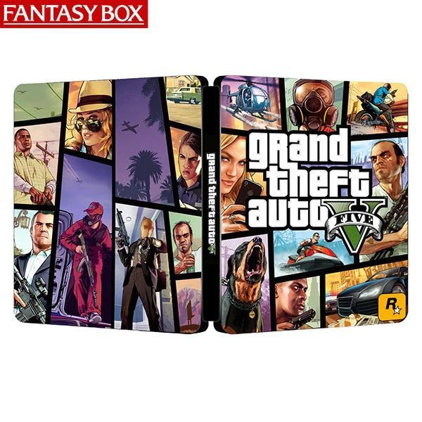 Grand Theft Auto V GTA5 Classic Edition Custom Made G2 Steelbook Case PS5 / PS4 / Xbox