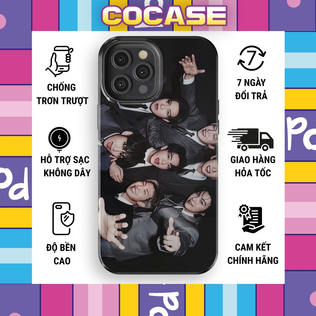 Ốp lưng iphone nhóm ENHYPEN KPOP góc chụp độc đáo sắc nét cực ngầu nhựa TPU bảo vệ