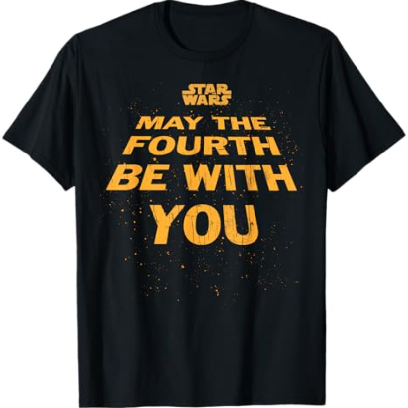 Star Wars May The Fourth Be With You Tilted Logo Poster Áo thun