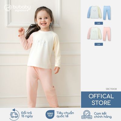 BU Baby Bộ dài tay thỏ Tinny Bunny Signature - N, bộ trẻ em | Quần áo cao cấp mềm mịn | SBC110438