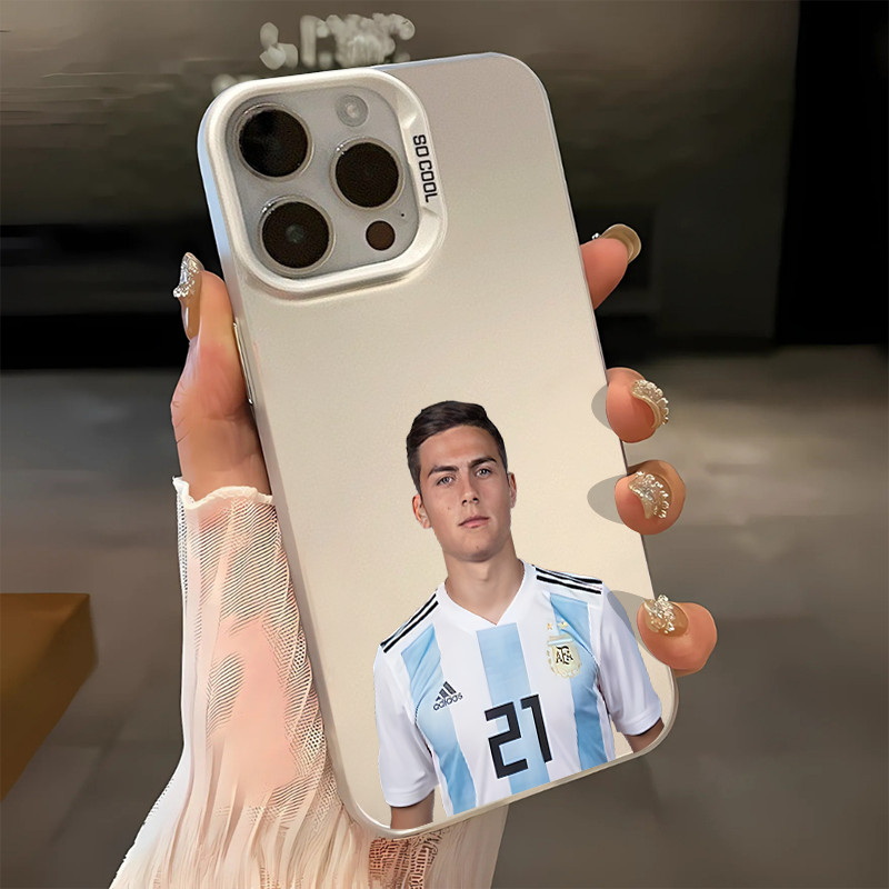 Ốp lưng Paulo Dybala hoạt hình iPhone 11 Pro Max chống sốc 12 13/14 Plus 15 16 17 XR X/XS XS