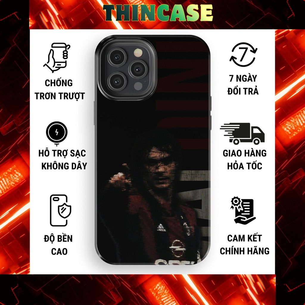 Ốp lưng iPhone Paolo Maldini AC Milan TPU cứng cho iphone 11-17 Pro Max Plus Xs chống sốc