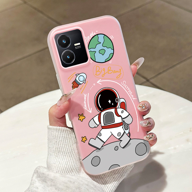 Ốp Lưng Cho VIVO Y22 Y22s Space Man Điện Thoại Vỏ Mềm Silicon Chống Sốc