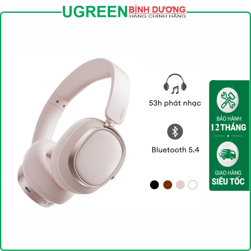 Tai nghe chụp đầu không dây EDIFIER Bluetooth 5.4 ES850NB,màu hồng
