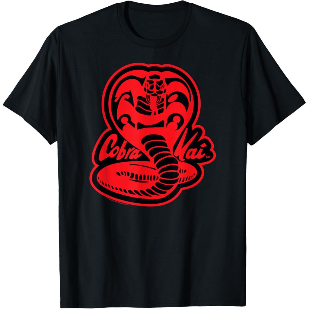 Áo thun cotton nam Cobra Kai Red and Black Cobra Logo TV Show Áo thun