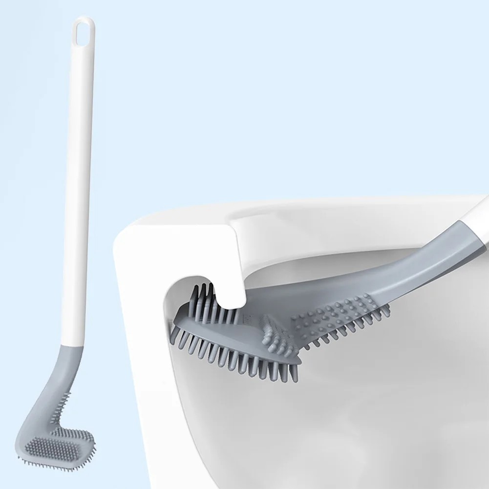 Chổi Cọ Toilet Silicon L6 Cán Dài Tiết Kiệm Công Sức Bàn Chải Silicon Dọn Dẹp Nhà Vệ Sinh