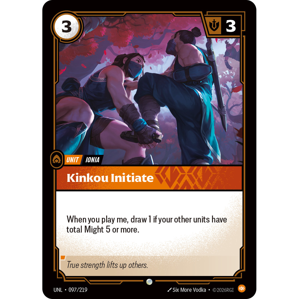 [RB-UNL] Kinkou Initiate - Common (Body) - Riftbound Unleashed