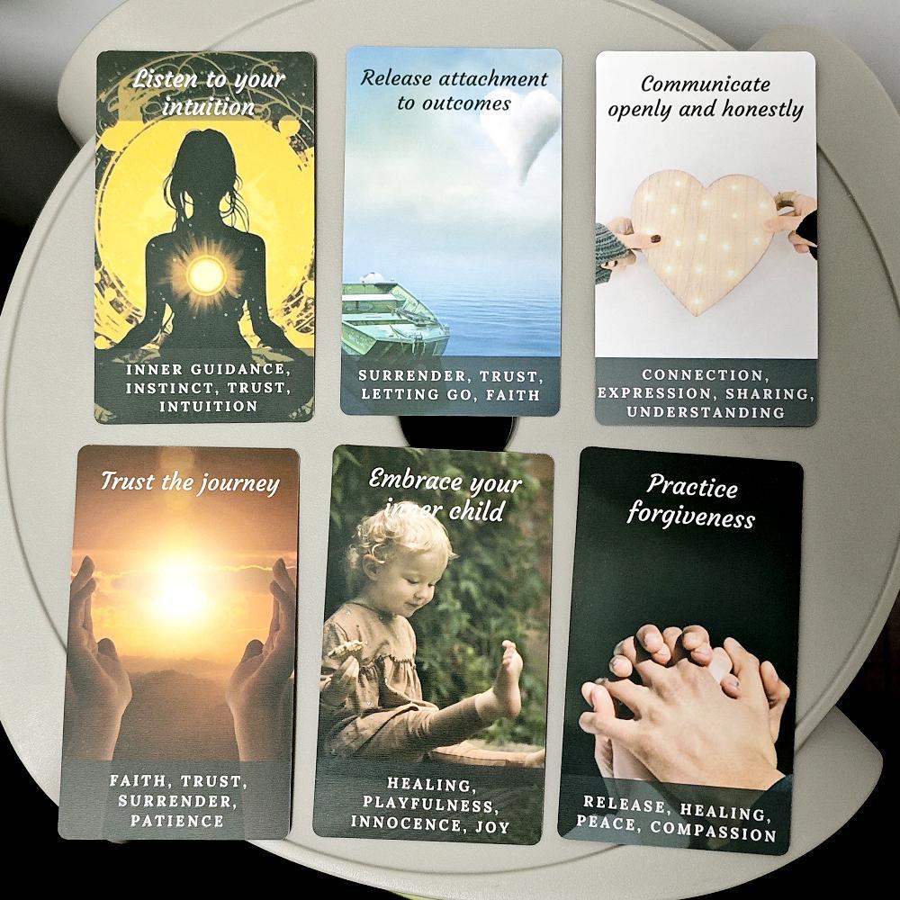 10.3 * 6cm Spirit Advice Oracle Deck 47 chiếc Thẻ Oracle có từ khóa trên thẻ