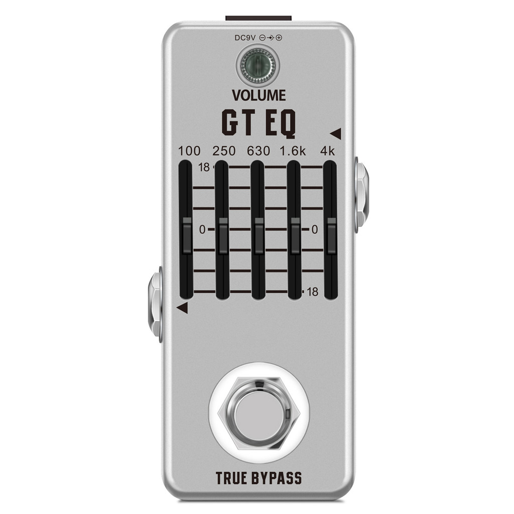 Rowin 5-Band EQ Pedal Bộ cân bằng đàn Guitar điện 100Hz 250Hz 630Hz 1.6kHz 4kHz True Bypass 1 / 4 In