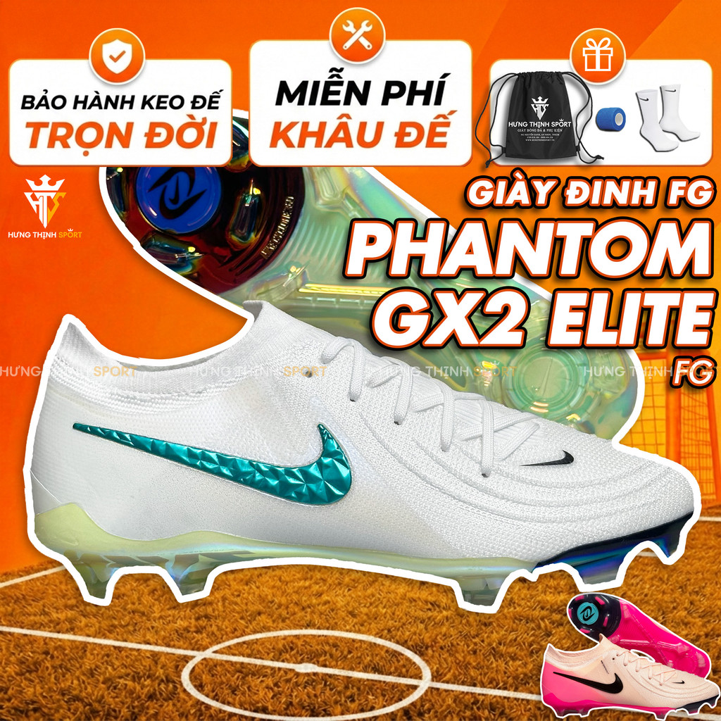 Giày Đá Bóng / Giày Đá Banh PHANTOM GX2 ELITE |FG Sân Cỏ Tự Nhiên| Tặng Khâu Đế + Bảo Hành Keo Đế Tr