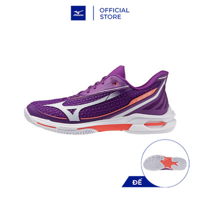 Giày Tennis Nữ WAVE EXCEED TOUR 7 AC Dahlia/Trắng/Cam cháy - 61GA267168