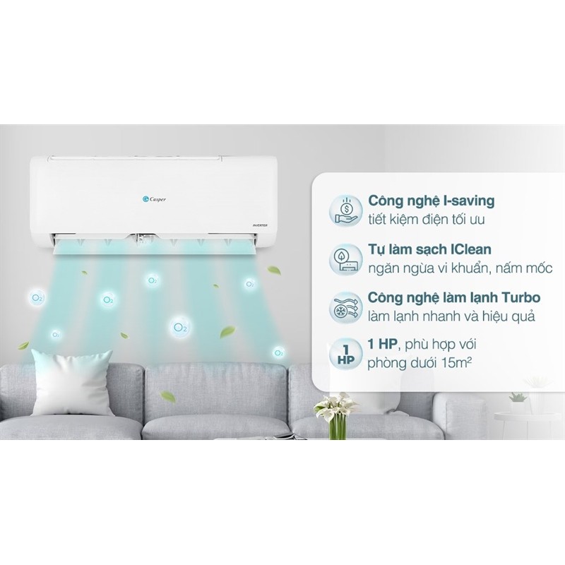 Máy lạnh Casper Inverter 1 HP TC-09IS35 - THÁI LAN Bảo hành hãng