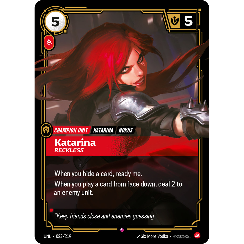 [RB-UNL] Katarina, Reckless - Rare (Fury) - Riftbound Unleashed