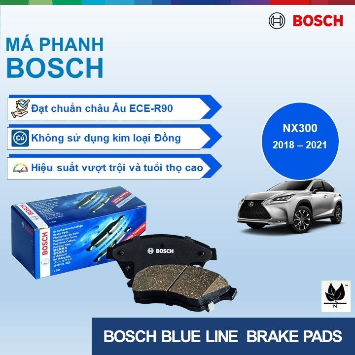 MÁ PHANH SAU BOSCH BLUE LINE: LEXUS NX300 ĐỜI 2018 ĐẾN 2021