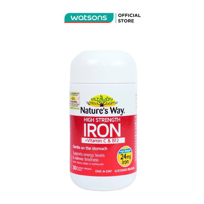 Thực Phẩm Bảo Vệ Sức Khỏe Nature’s Way High Strength Iron 30 Viên