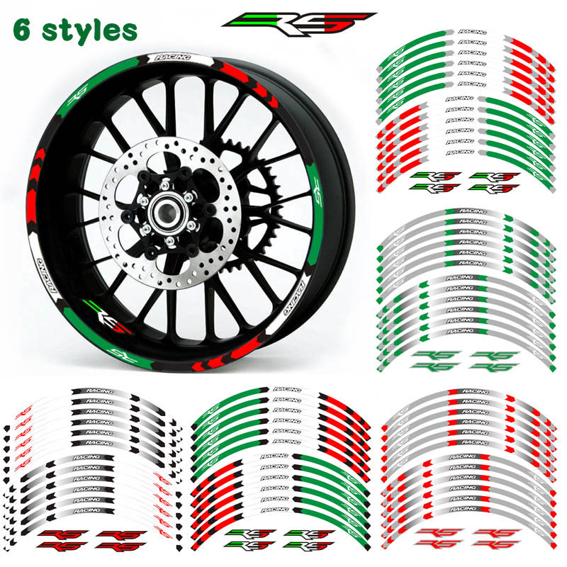 Xe Máy Vành Bánh Xe Phản Quang Decal moto Xe Dán Và Đề Can Thích Hợp Cho Aprilia RS 125 rs v4 RS125
