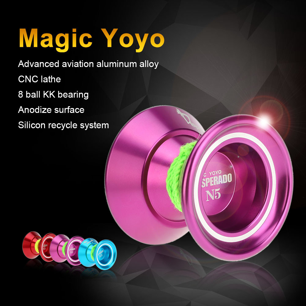 Chuyên Nghiệp Magic Yoyo N5 Desperado Hợp Kim Nhôm Kim Loại 8 Bóng KK Mang Có Dây Quay Cho Trẻ Em Tí
