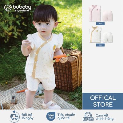 BU Baby Bộ cộc tay cài chéo, bộ sơ sinh cài chéo, newborn | Quần áo cao cấp mềm mịn | SBB130801