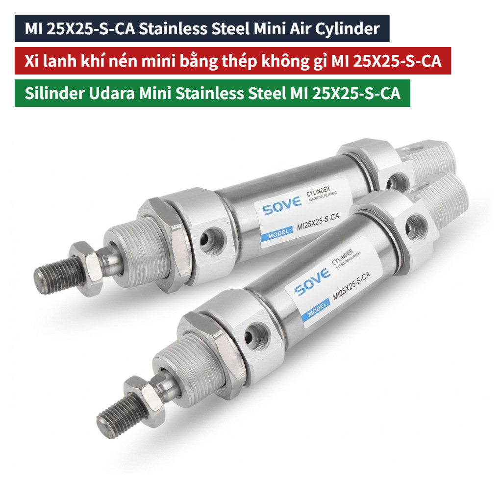 MI8 Series Stainless Steel Mini Cylinder, Magnetic Rotary Type