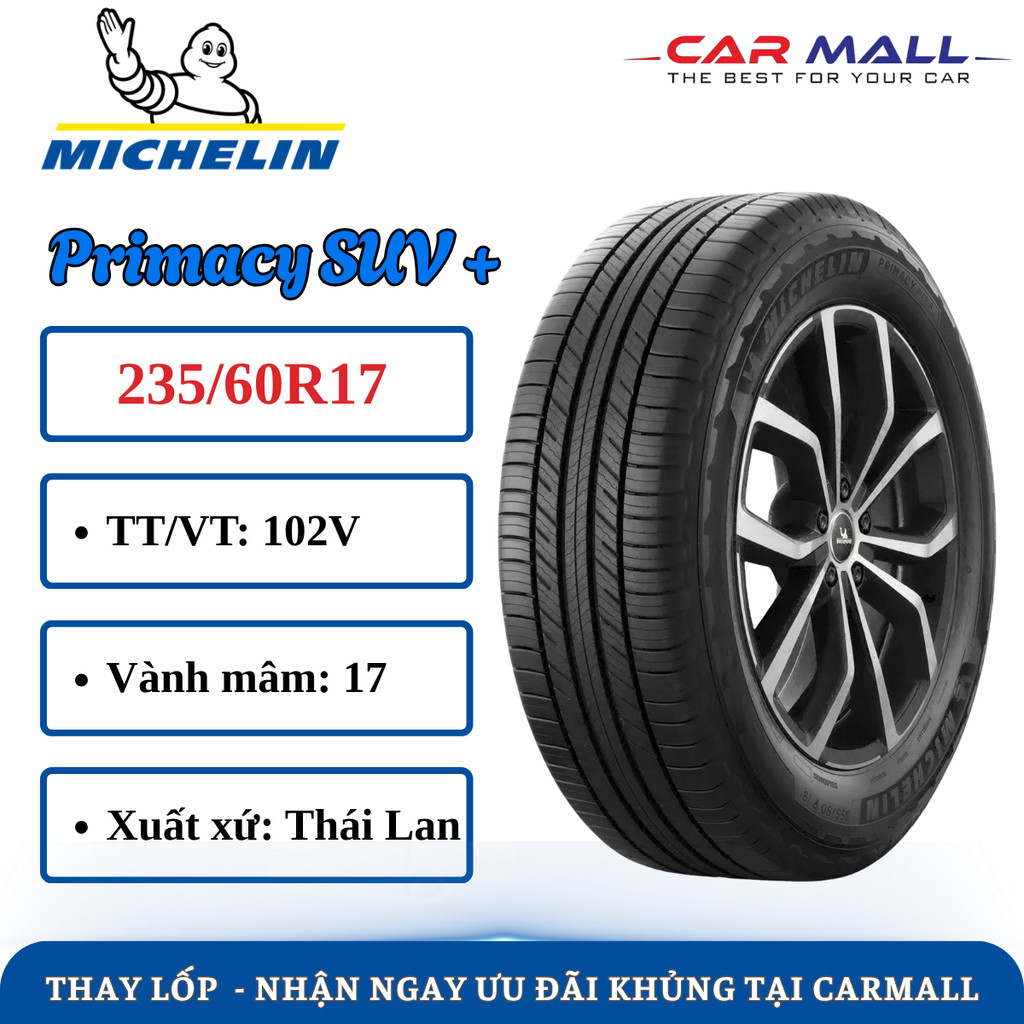 Lốp xe ô tô MICHELIN 235/60R17 Primacy SUV+